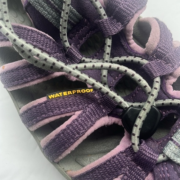 Keen Girls Whisper Sweet Waterproof Sport Sandals Purple Gray Size 2 Beach Hike - Picture 6 of 17